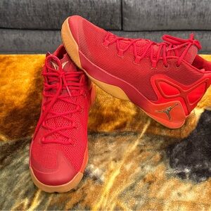 Nike Air Jordan Team Red and Sneakers with gum sole. Authentic, rare desirable.